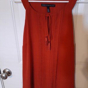 SOLD  White House Black Market Large Red Sleeveless Blouse